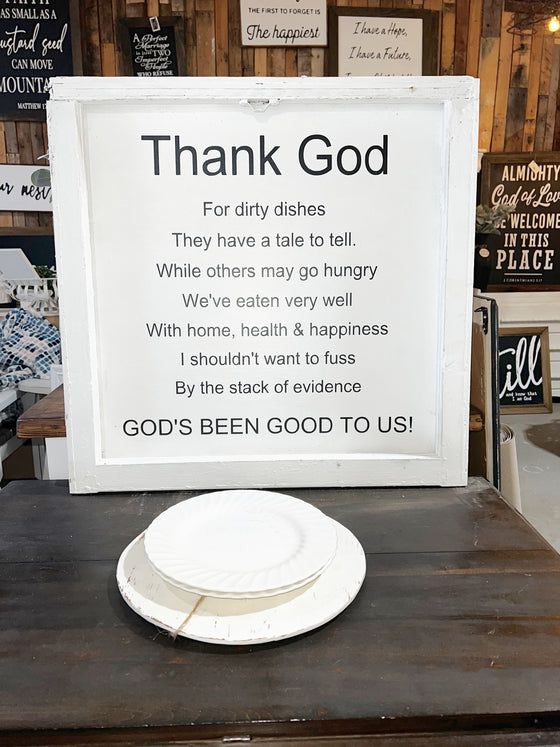 Thank God of Dirty Dishes