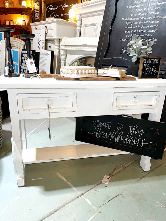 White Sofa Table