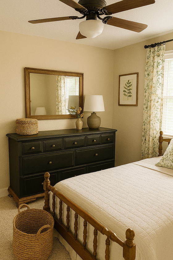 Black long dresser